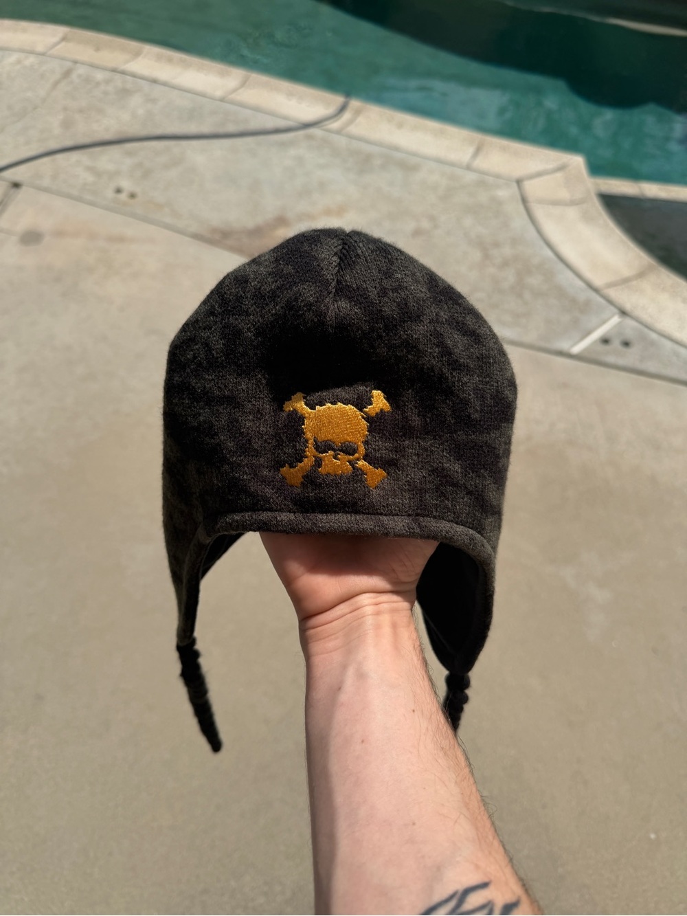 Oakley Skull Tech Camo Flap Ear Beanie Hat Y2k Rare